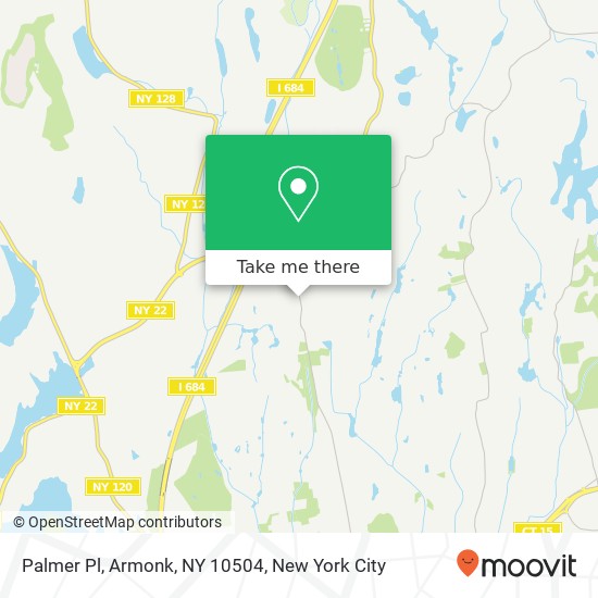 Mapa de Palmer Pl, Armonk, NY 10504