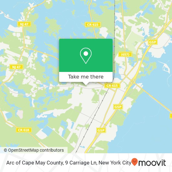 Mapa de Arc of Cape May County, 9 Carriage Ln