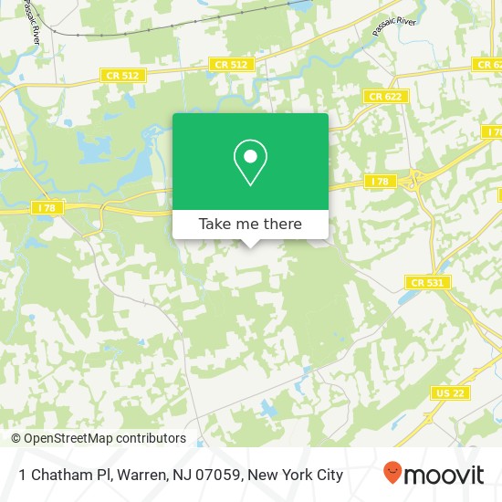 1 Chatham Pl, Warren, NJ 07059 map