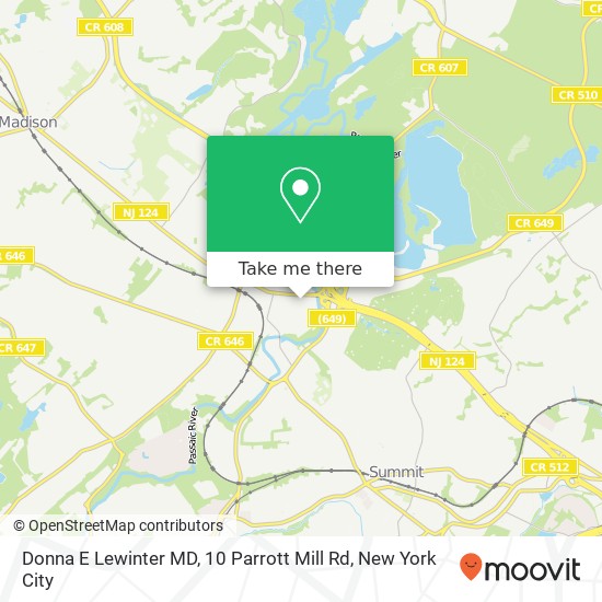 Donna E Lewinter MD, 10 Parrott Mill Rd map