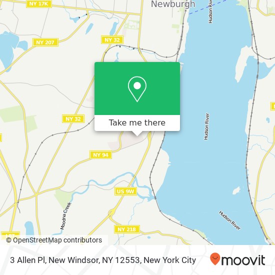 Mapa de 3 Allen Pl, New Windsor, NY 12553