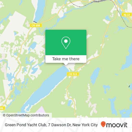 Mapa de Green Pond Yacht Club, 7 Dawson Dr