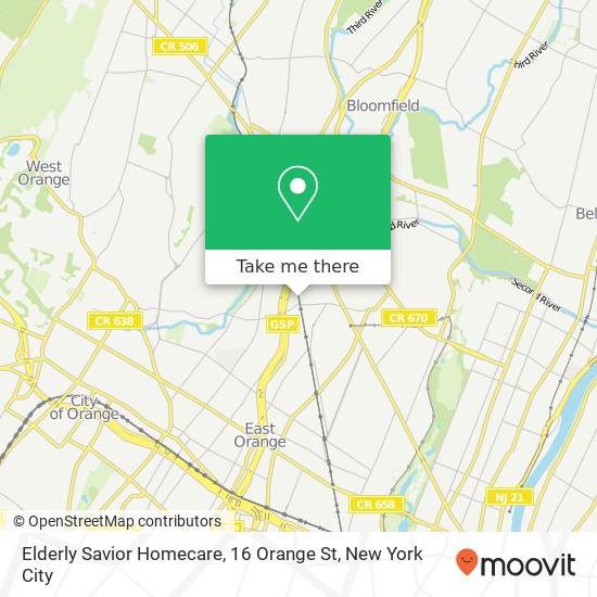 Elderly Savior Homecare, 16 Orange St map