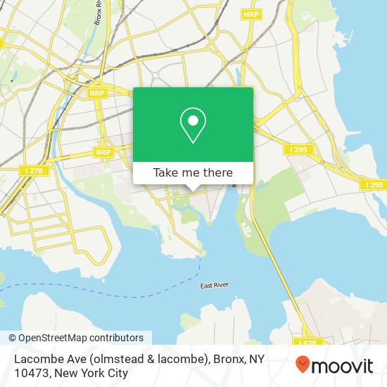 Lacombe Ave (olmstead & lacombe), Bronx, NY 10473 map