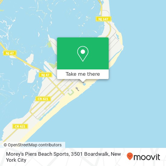 Morey's Piers Beach Sports, 3501 Boardwalk map