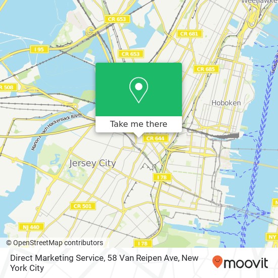 Direct Marketing Service, 58 Van Reipen Ave map