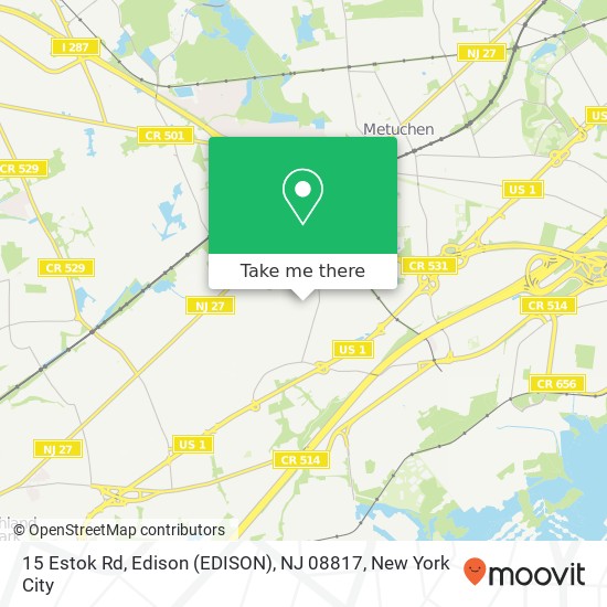 15 Estok Rd, Edison (EDISON), NJ 08817 map