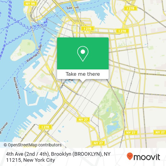 4th Ave (2nd / 4th), Brooklyn (BROOKLYN), NY 11215 map