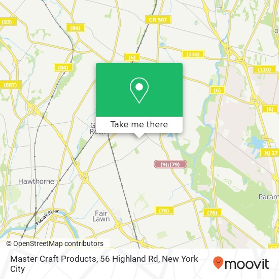 Mapa de Master Craft Products, 56 Highland Rd