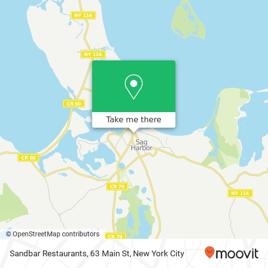 Mapa de Sandbar Restaurants, 63 Main St