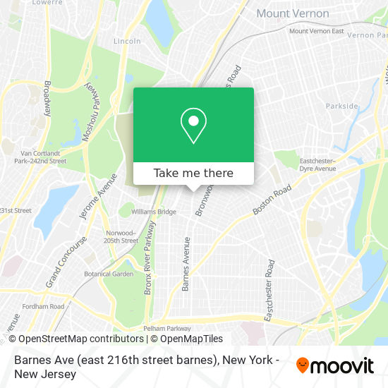 Mapa de Barnes Ave (east 216th street barnes)