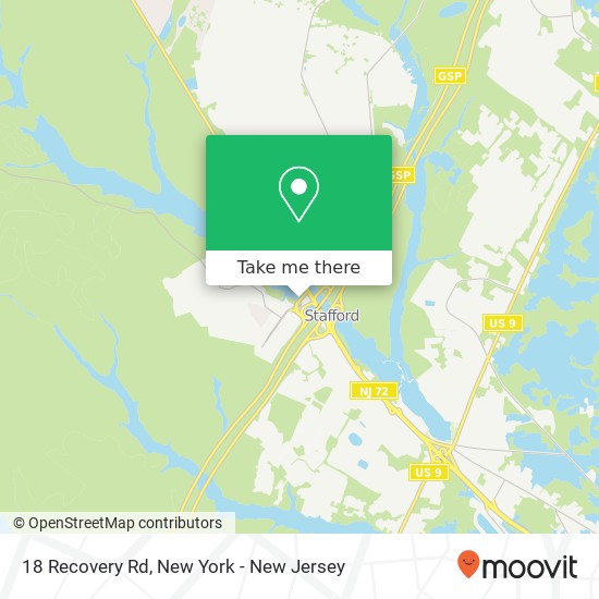 Mapa de 18 Recovery Rd, Manahawkin, NJ 08050