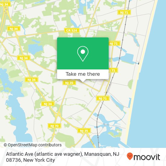 Atlantic Ave (atlantic ave wagner), Manasquan, NJ 08736 map