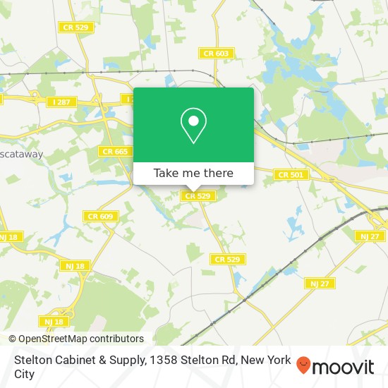 Stelton Cabinet & Supply, 1358 Stelton Rd map