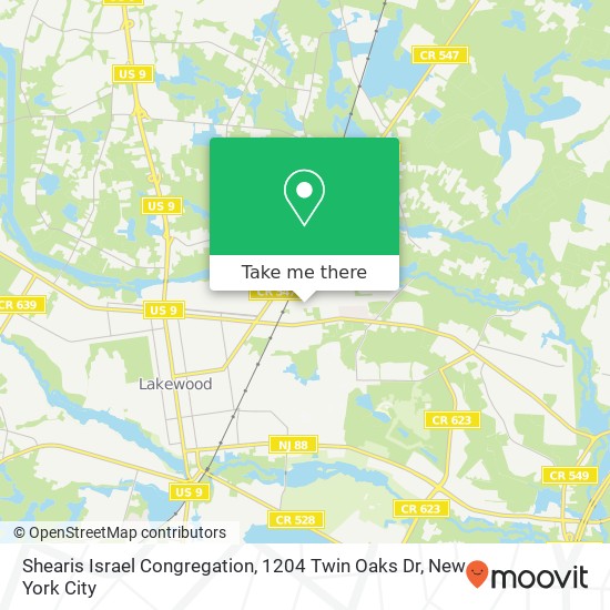 Shearis Israel Congregation, 1204 Twin Oaks Dr map