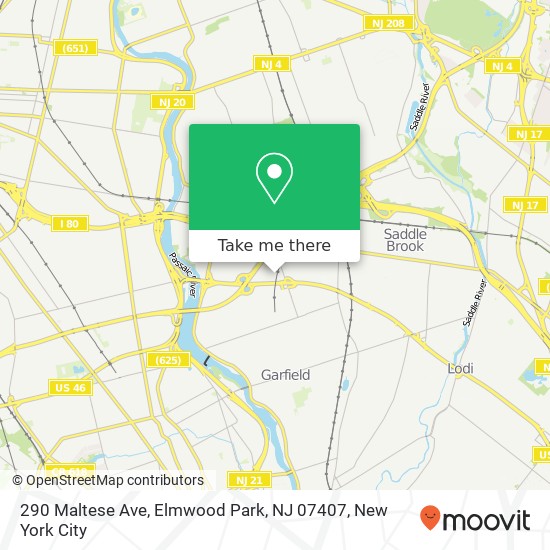 290 Maltese Ave, Elmwood Park, NJ 07407 map