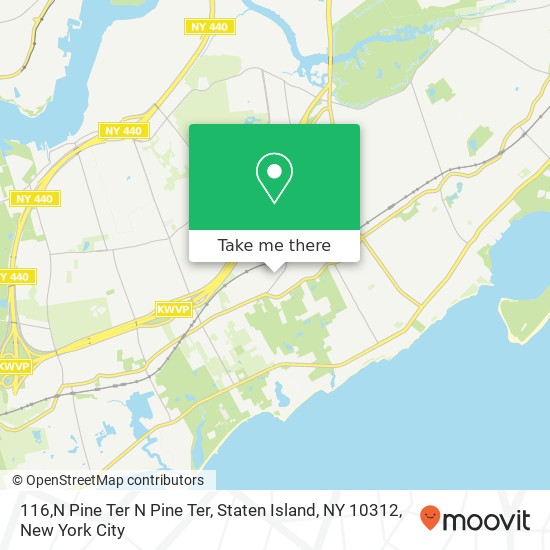 Mapa de 116,N Pine Ter N Pine Ter, Staten Island, NY 10312