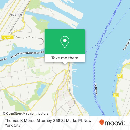 Mapa de Thomas K Morse Attorney, 358 St Marks Pl