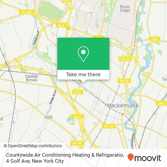 Countywide Air Conditioning Heating & Refrigeratio, 4 Golf Ave map