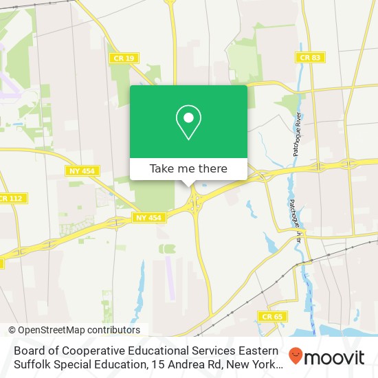 Board of Cooperative Educational Services Eastern Suffolk Special Education, 15 Andrea Rd map