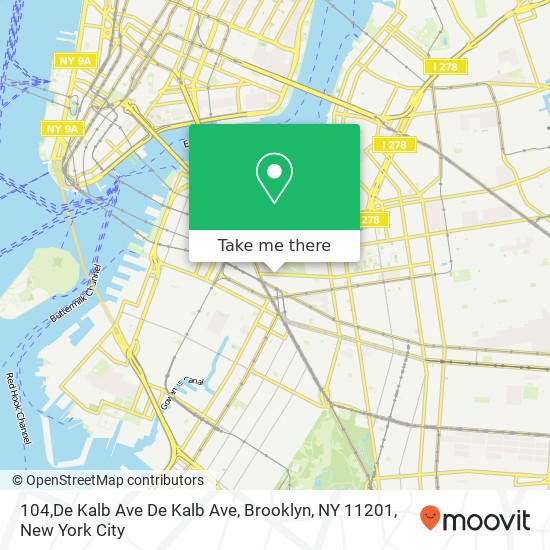 Mapa de 104,De Kalb Ave De Kalb Ave, Brooklyn, NY 11201