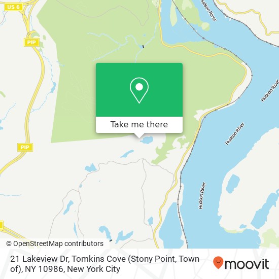 Mapa de 21 Lakeview Dr, Tomkins Cove (Stony Point, Town of), NY 10986