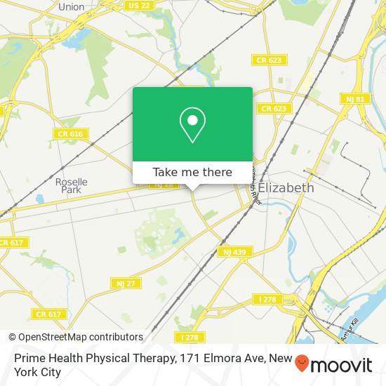 Mapa de Prime Health Physical Therapy, 171 Elmora Ave