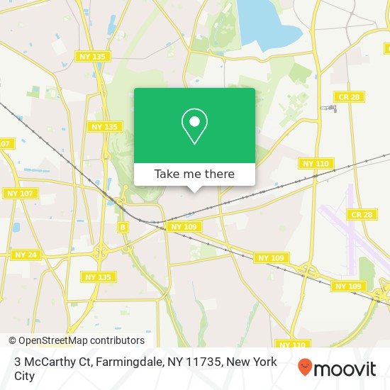 Mapa de 3 McCarthy Ct, Farmingdale, NY 11735