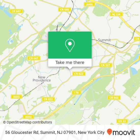 56 Gloucester Rd, Summit, NJ 07901 map