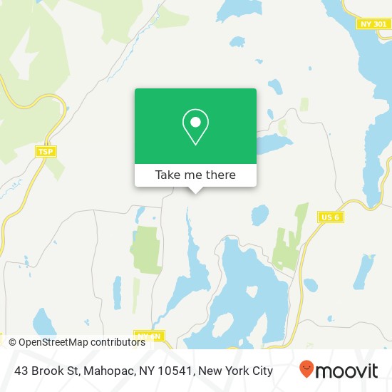 Mapa de 43 Brook St, Mahopac, NY 10541