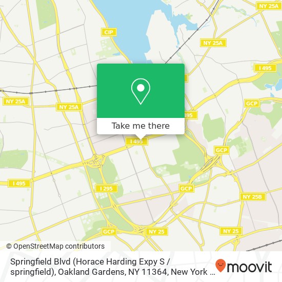 Mapa de Springfield Blvd (Horace Harding Expy S / springfield), Oakland Gardens, NY 11364
