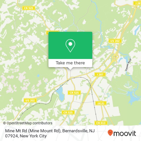 Mapa de Mine Mt Rd (Mine Mount Rd), Bernardsville, NJ 07924