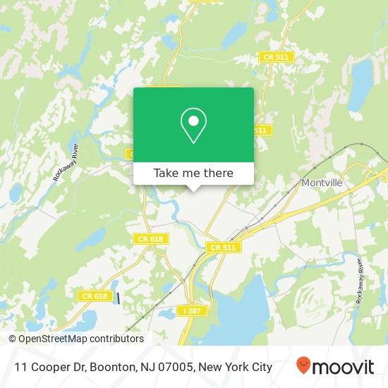 Mapa de 11 Cooper Dr, Boonton, NJ 07005