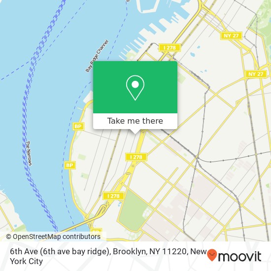 Mapa de 6th Ave (6th ave bay ridge), Brooklyn, NY 11220