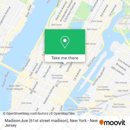 Mapa de Madison Ave (61st street madison)