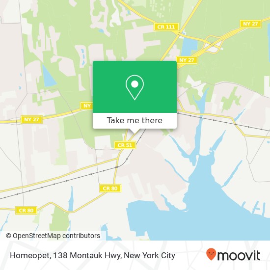 Mapa de Homeopet, 138 Montauk Hwy