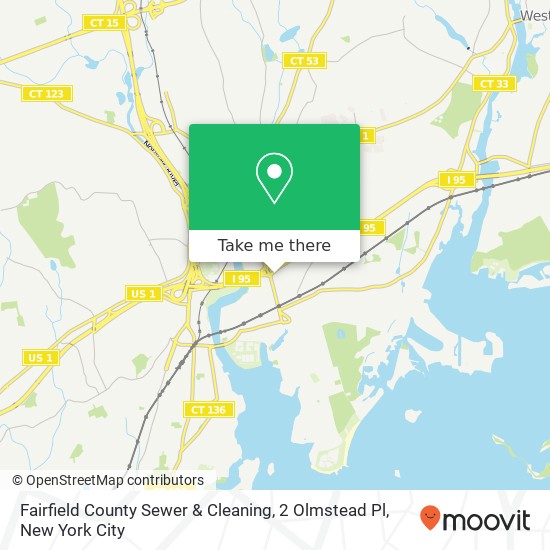 Mapa de Fairfield County Sewer & Cleaning, 2 Olmstead Pl