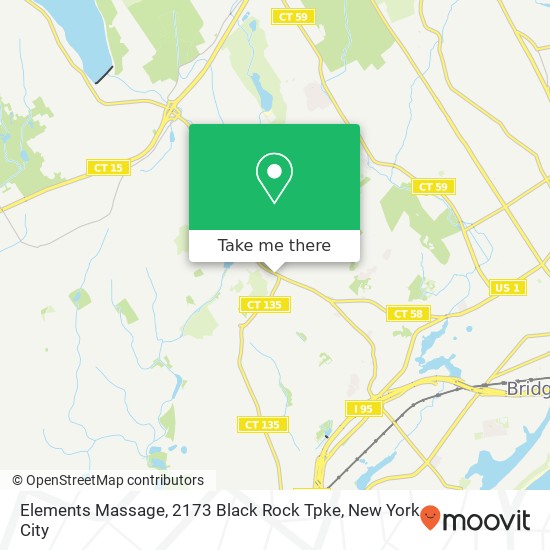 Elements Massage, 2173 Black Rock Tpke map