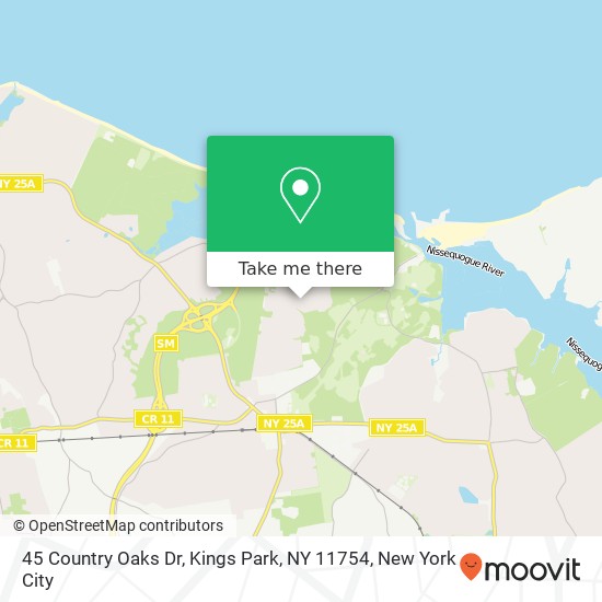 45 Country Oaks Dr, Kings Park, NY 11754 map