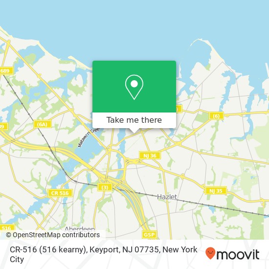 Mapa de CR-516 (516 kearny), Keyport, NJ 07735
