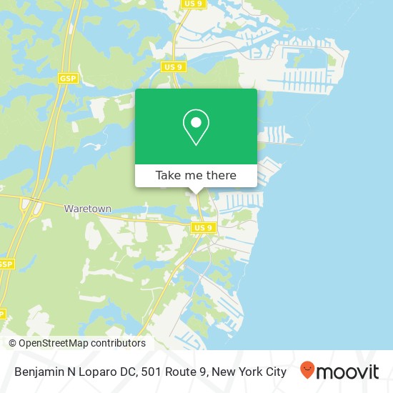 Mapa de Benjamin N Loparo DC, 501 Route 9