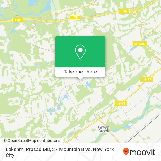 Mapa de Lakshmi Prasad MD, 27 Mountain Blvd