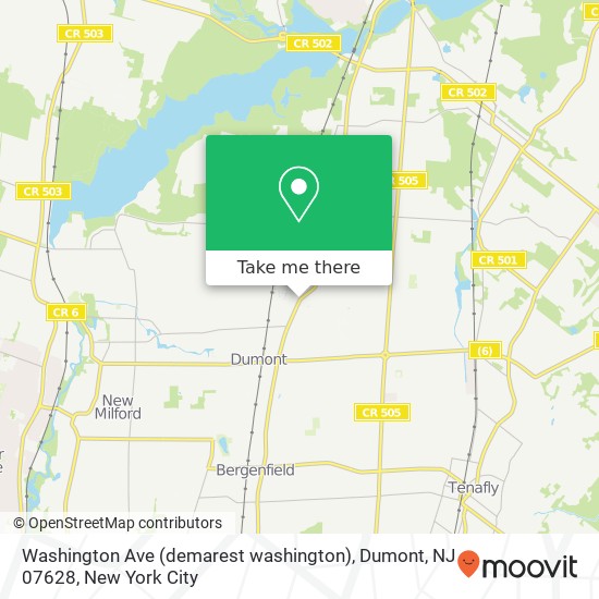 Mapa de Washington Ave (demarest washington), Dumont, NJ 07628