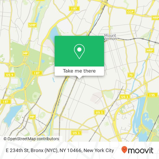 E 234th St, Bronx (NYC), NY 10466 map