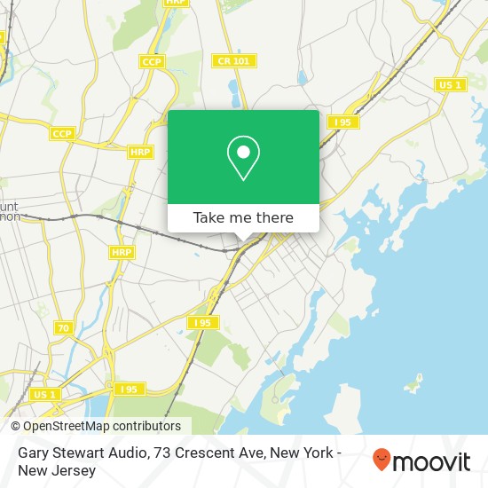 Gary Stewart Audio, 73 Crescent Ave map