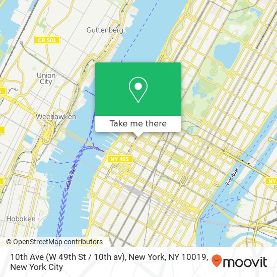 Mapa de 10th Ave (W 49th St / 10th av), New York, NY 10019