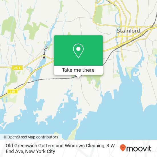Mapa de Old Greenwich Gutters and Windows Cleaning, 3 W End Ave