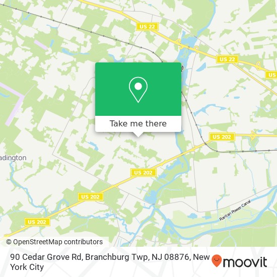 90 Cedar Grove Rd, Branchburg Twp, NJ 08876 map