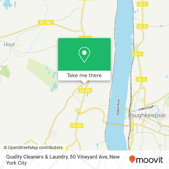 Mapa de Quality Cleaners & Laundry, 50 Vineyard Ave