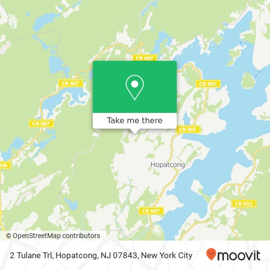 Mapa de 2 Tulane Trl, Hopatcong, NJ 07843